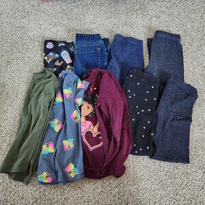 Bundle of Kids Clothing Size 6/Small 3 Tops 6 Bottoms